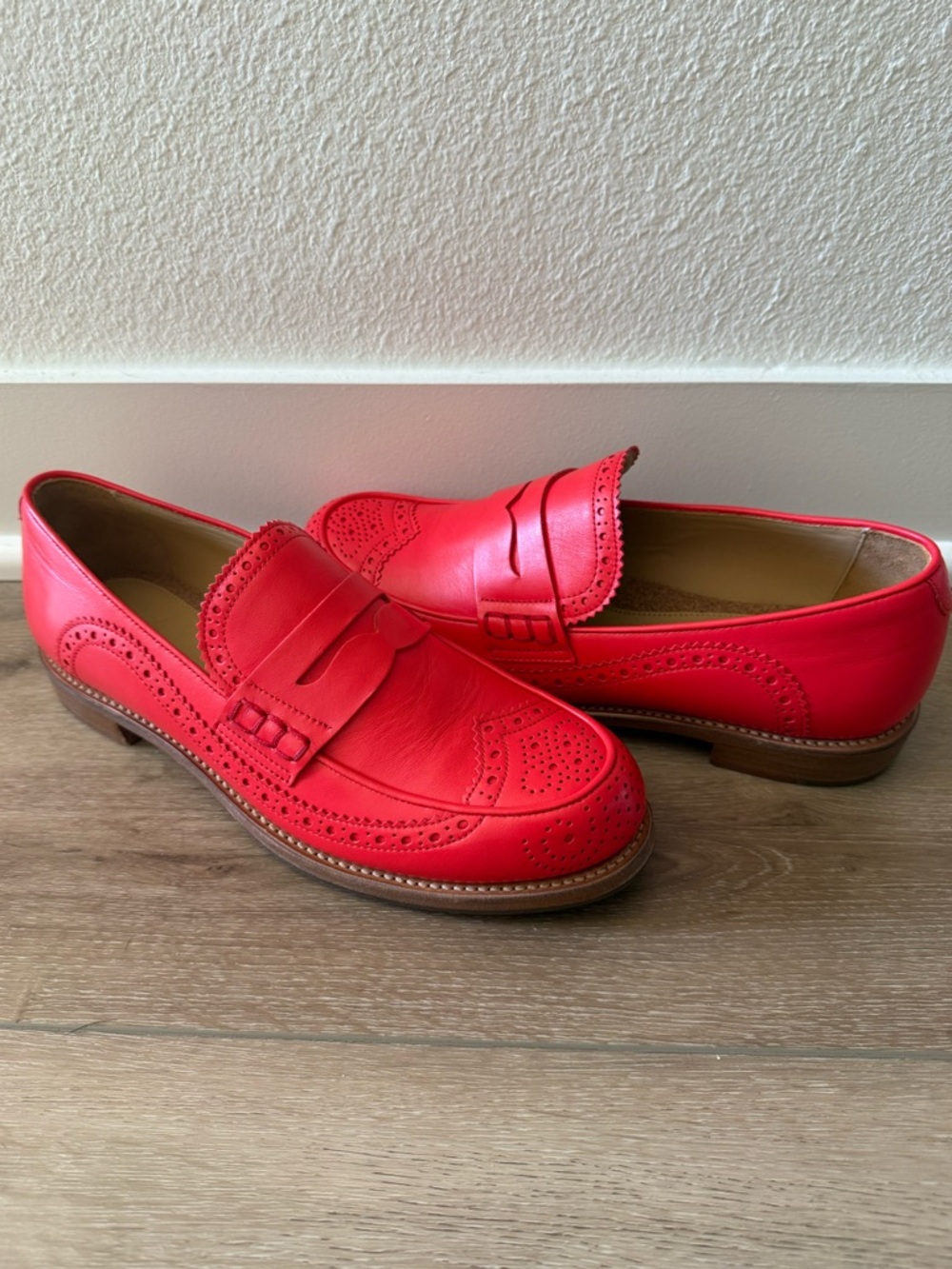 NEW The Office of Angela Scott Me Poppy Charlotte Loafers Leather 40 $695
